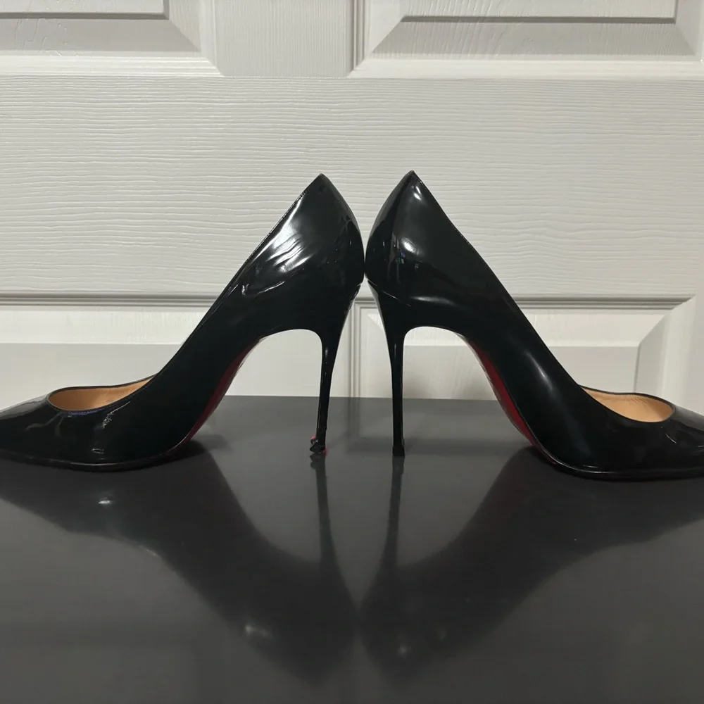 Christian Louboutin Kate 100 Black Patent Pumps (Size 41.5) - Picture 3 of 10